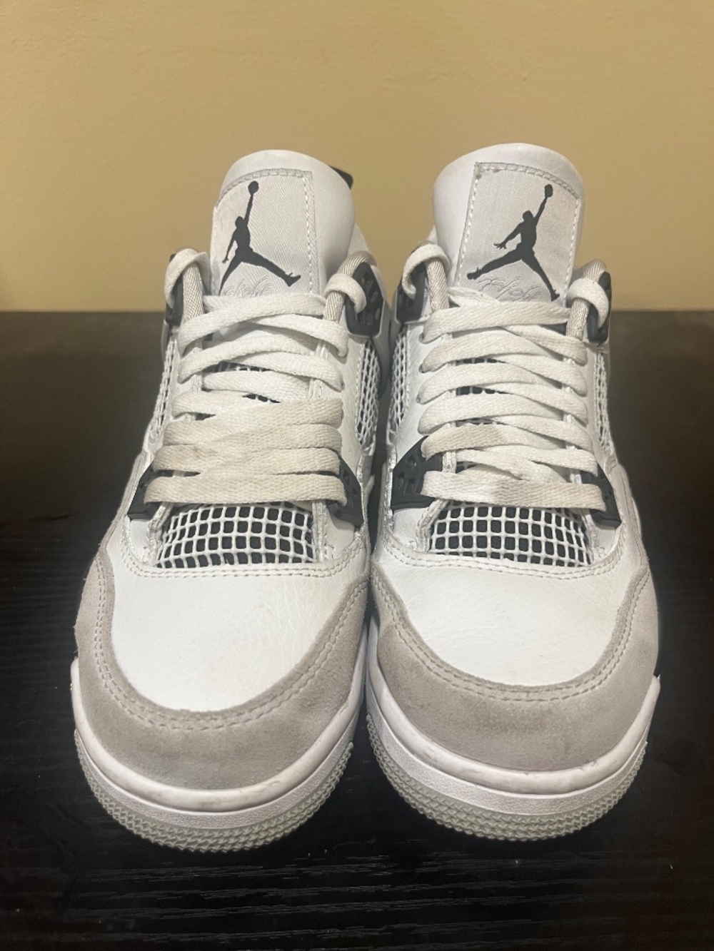SIZE 7 W0MAN - Air Jordan 4 Retro Military Black - Picture 2 of 7